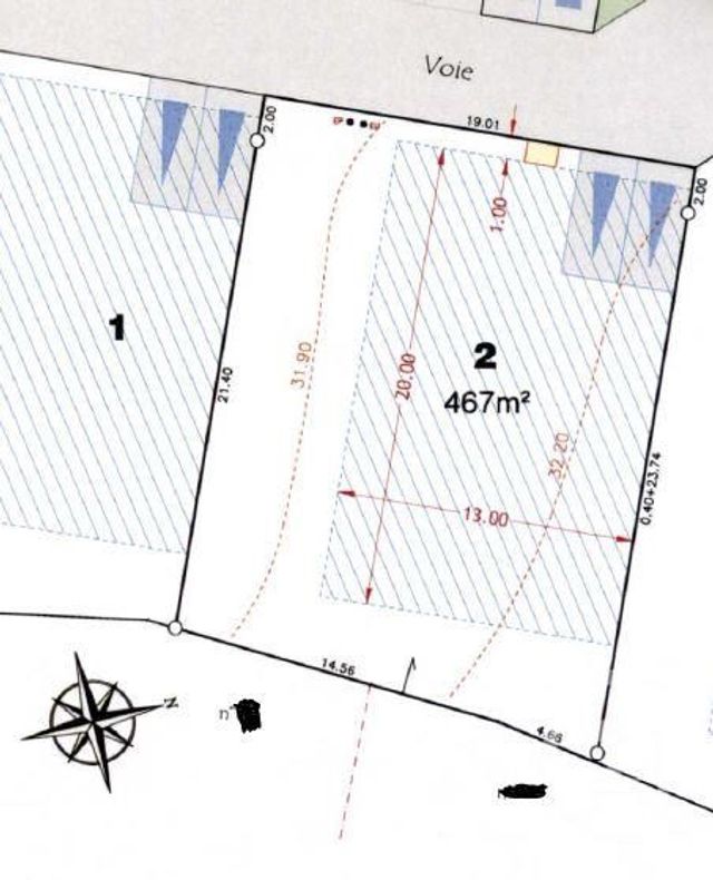 terrain à vendre - 467.0 m2 - ST GILDAS DE RHUYS - 56 - BRETAGNE - Century 21 Saint Gildas